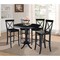 International Concepts Round 36 in Rd Extension Dining Table 40.9 inH, 4 X-Back Bar Height Stools, Black, 36 in W, 48 in L K46-36RXT-S6133-4 - alternate 2